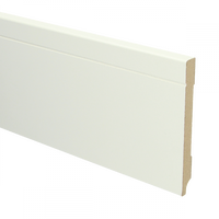 MDF Tijdloze plint 120x12 mm voorgelakt RAL 9010