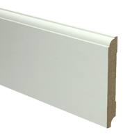 MDF Eigentijdse plint 120x15 mm voorgelakt RAL 9010