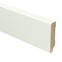 MDF Moderne plint 70x15 mm RAL 9010 + uitsparing