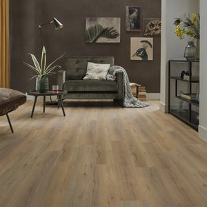 lichte beige eiken vloer met brede planken en subtiele houtnerfstructuur in natuurlijk patroon