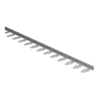 In-egaliseer eindprofiel buigbaar tot 6 mm PVC zilver