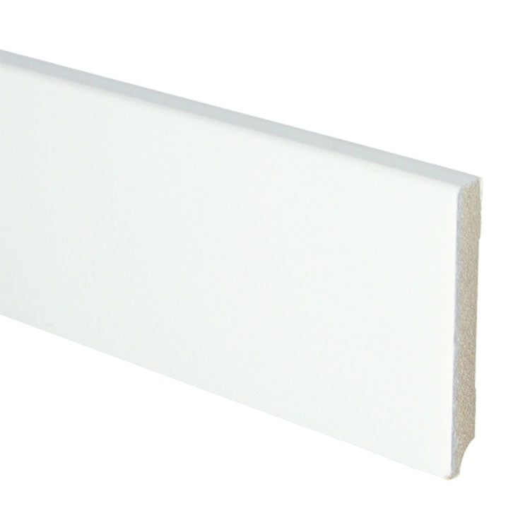 MDF plint 90 x 12 mm V313 wit gegrond recht