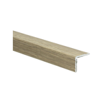 Overgangsprofiel in licht beige eiken houtstructuur met matte afwerking en rechte hoek.