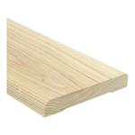 Dorpel van licht eikenhout met rechte rand en zichtbare houtnerfstructuur, naturel afwerking.