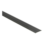 donkergrijze afgeronde pvc overgangsstrip met subtiele lijnstructuur en matte afwerking