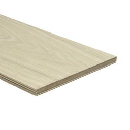 licht eiken vloerplank met rechtlijnige houtnerf en matte afwerking, brede plankvariant