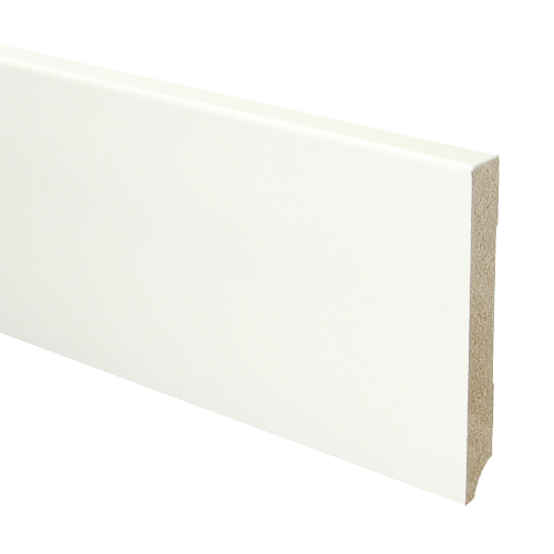 MDF rechte plint 120 x 15 mm V313 wit gegrond