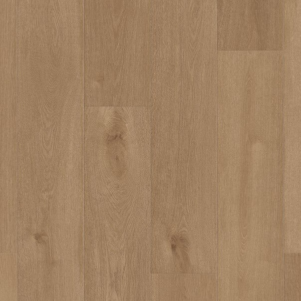 lichte beige eiken vloer met brede planken en een natuurlijke houtstructuur zonder opvallende patronen