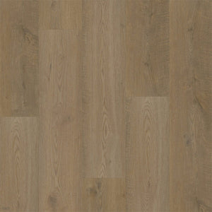 Licht beige eiken vloer met rechte planken en natuurlijke houtnerf structuur met subtiele noesten en fijne groeven.
