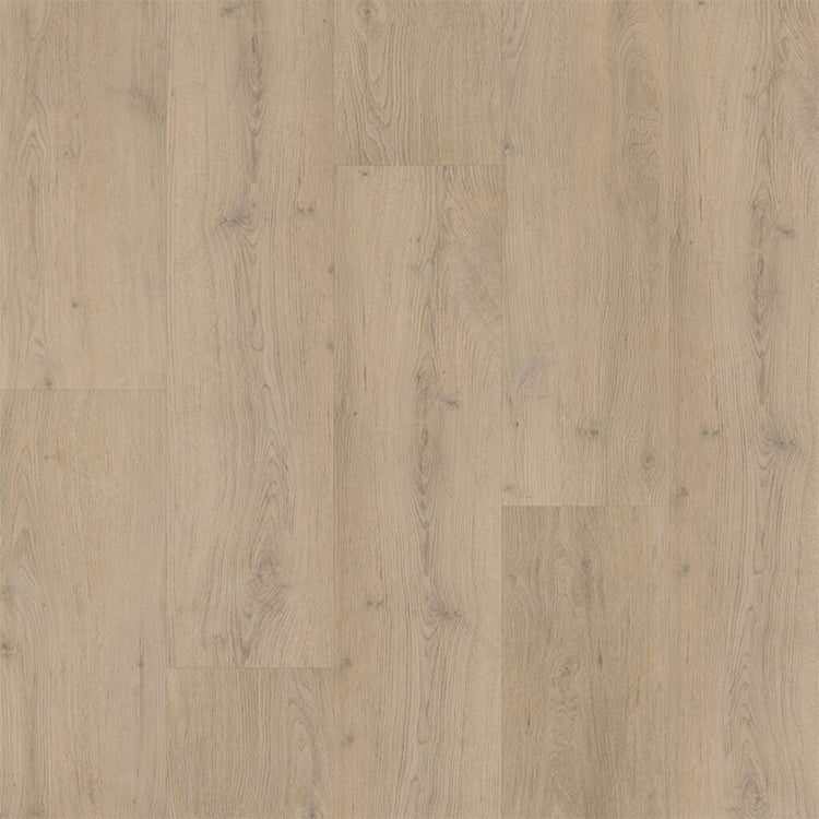 lichte beige eiken vloer met rechte brede planken en subtiele natuurlijk ogende houtnerfstructuur