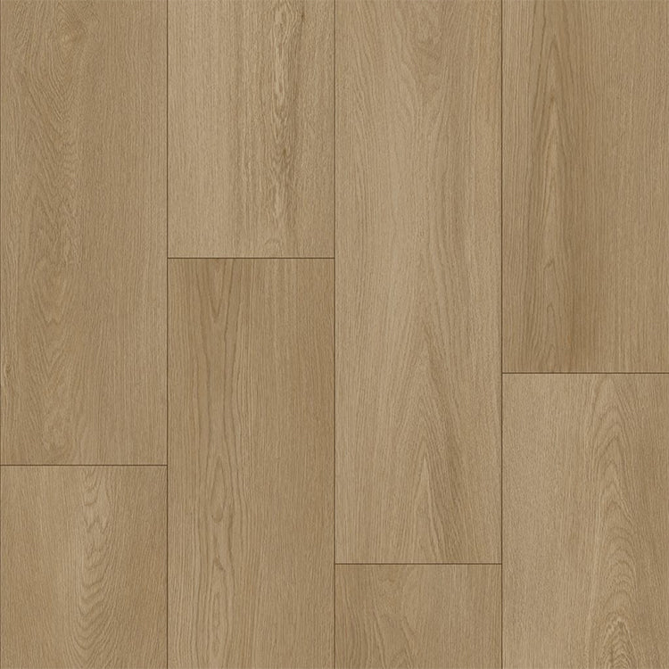 licht beige eiken vloer met rechte planken en subtiele houtnerfstructuur