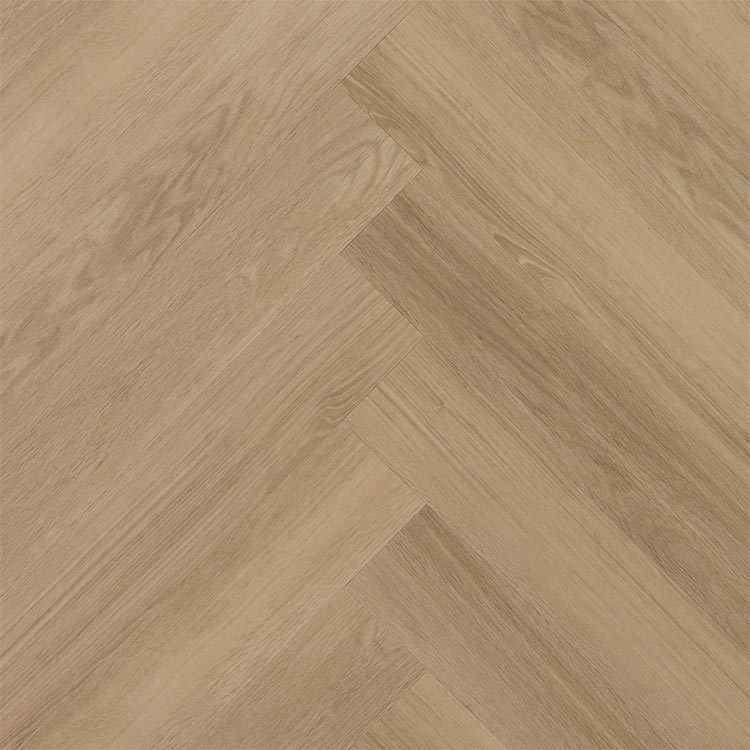 licht eiken visgraat vloer met subtiele houtstructuur en warme beige tonen