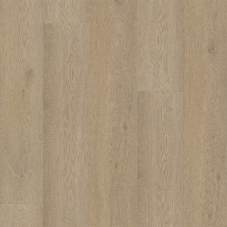 lichte beige eiken vloer met subtiel houtnerfstructuur en brede planken in rechte verlijning