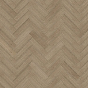 licht beige eiken visgraatvloer met een subtiele houtstructuur en matte afwerking
