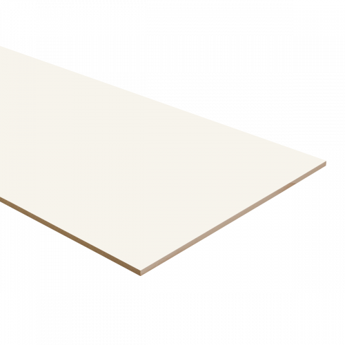 licht wit tegelvloer paneel met gladde, matte structuur en rechthoekige vorm, geschikt als ondervloer of afwerkingsmateriaal