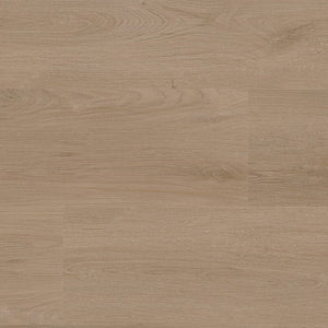 licht beige eiken vloer met subtiele houtnerfstructuur en brede planken in horizontaal patroon
