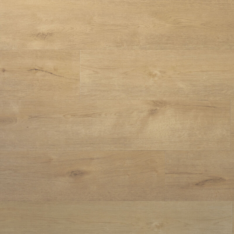 lichte beige eiken vloer met brede planken en een zachte, natuurlijke houtstructuur zonder opvallend patroon