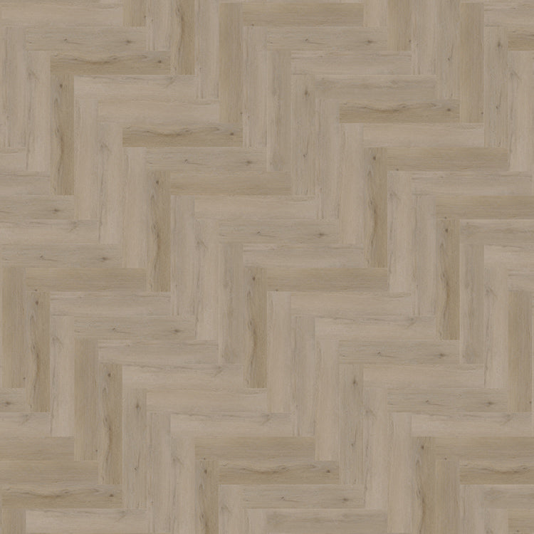 licht beige eiken visgraat vloer met subtiele houtstructuur en brede planken