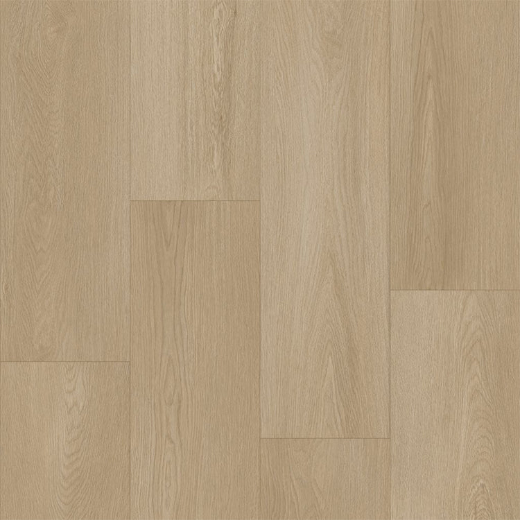 licht beige eiken vloer met brede planken en subtiele houtnerfstructuur