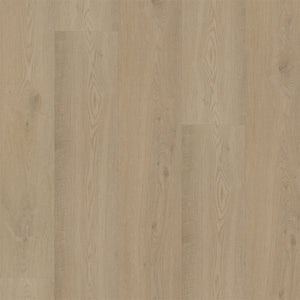 lichte vloer in beige eiken kleur met een fijne, natuurlijke houtnerfstructuur en brede planken zonder opvallend patroon