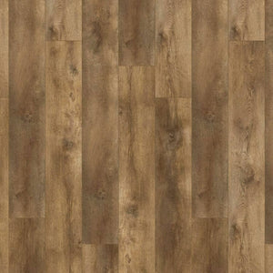 donker bruin eiken vloer met matte structuur en lichte noesten, brede planken in recht gelegd patroon