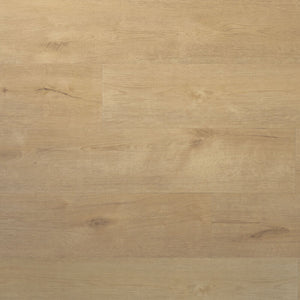 licht beige eiken vloer met brede planken en subtiele houtstructuur, natuurlijke knoesten en nerven zichtbaar