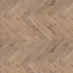 licht beige eiken visgraatvloer met natuurlijke noesten en fijne houtnerfstructuur