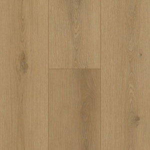 Licht beige eiken vloer met brede planken en een natuurlijke houtstructuur met zichtbare noesten en fijne nerfpatronen.