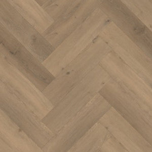 licht beige eiken visgraatvloer met een natuurlijke houtstructuur en matte afwerking