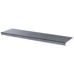 donkergrijs kunststof vloerplint met matte, gladde structuur en strakke randafwerking
