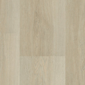 licht beige eiken vloer met fijne nerfstructuur en subtiele houttekening in brede planken