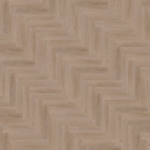 licht beige eiken vloer met visgraatpatroon en subtiele houtstructuur, brede planken
