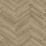 licht beige eiken vloer met visgraat patroon en subtiele houtstructuur