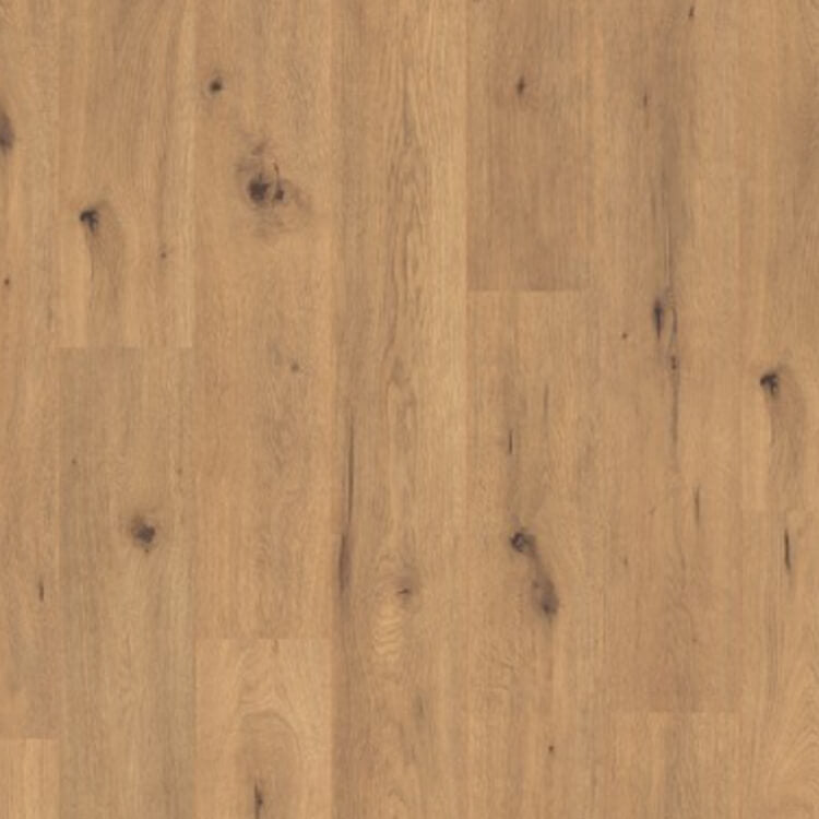 lichte beige eiken vloer met natuurlijke houtstructuur en zichtbare noesten in brede planken