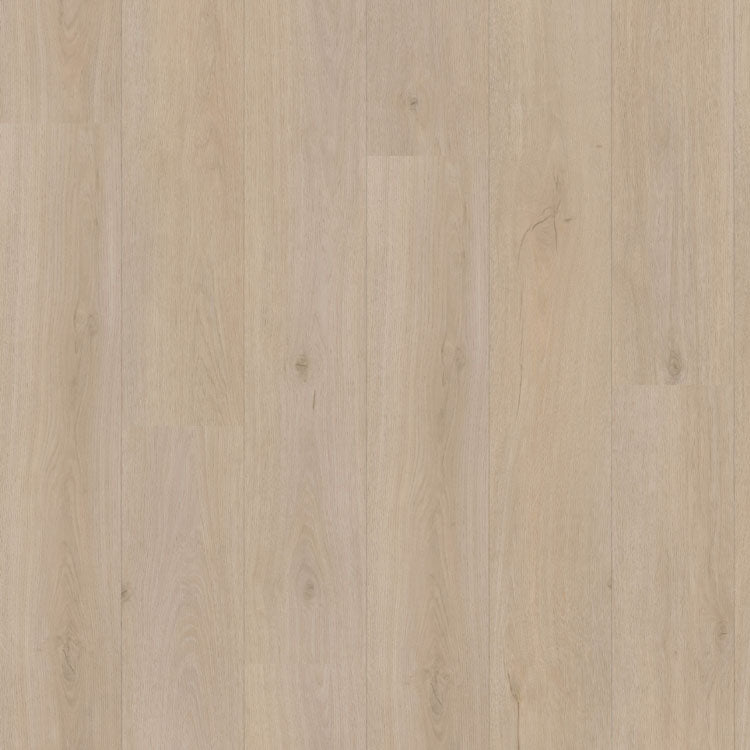 licht beige eiken vloer met brede planken en subtiel houtnerfstructuur
