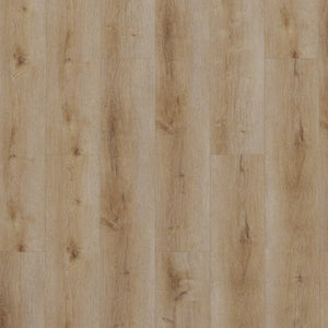 lichte beige eiken vloer met natuurlijke houtnerfstructuur en zichtbare noesten, brede planken zonder patroon