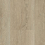 licht beige eiken vloer met fijne houtnerf structuur en subtiele knoesten in brede planken patroon