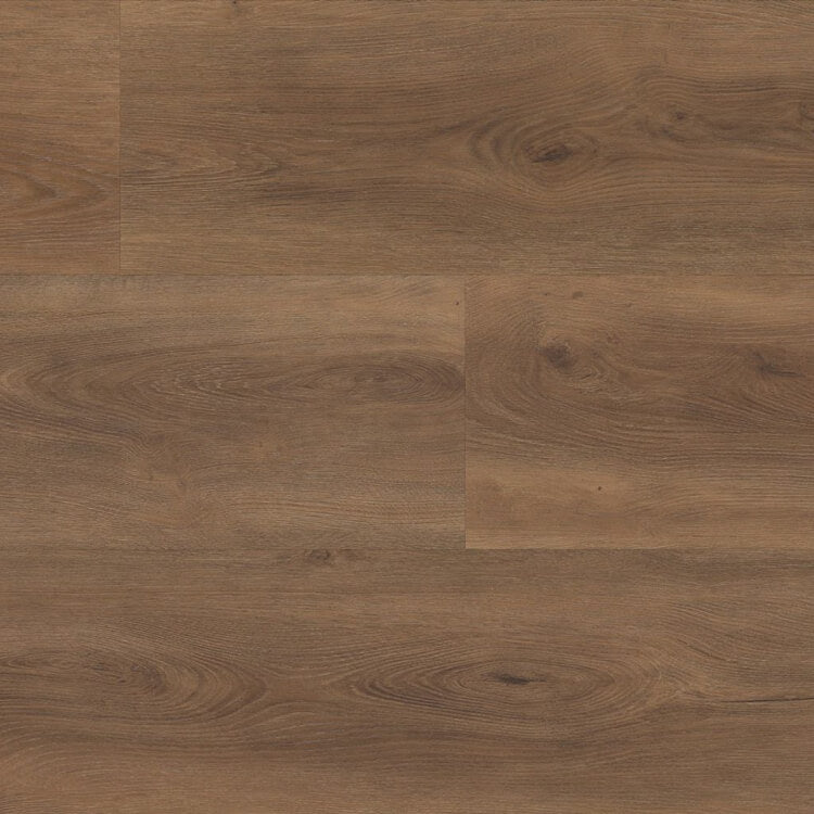 donker bruin eiken vloer met subtiele houtnerfstructuur en natuurtinten in brede planken met matte afwerking