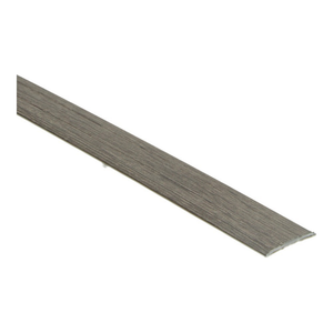 lange overgangsstrip met licht grijs bruin houtstructuur en subtiele nerf, geschikt voor laminaat- en pvc vloeren