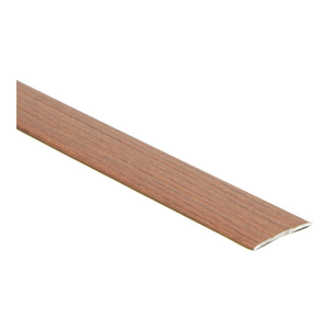 dunne overgangsstrip in warm bruin eiken houtstructuur met lichte nerf en matte afwerking