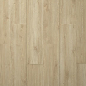 lichte beige eiken vloer met rechte planken en subtiele houtstructuur