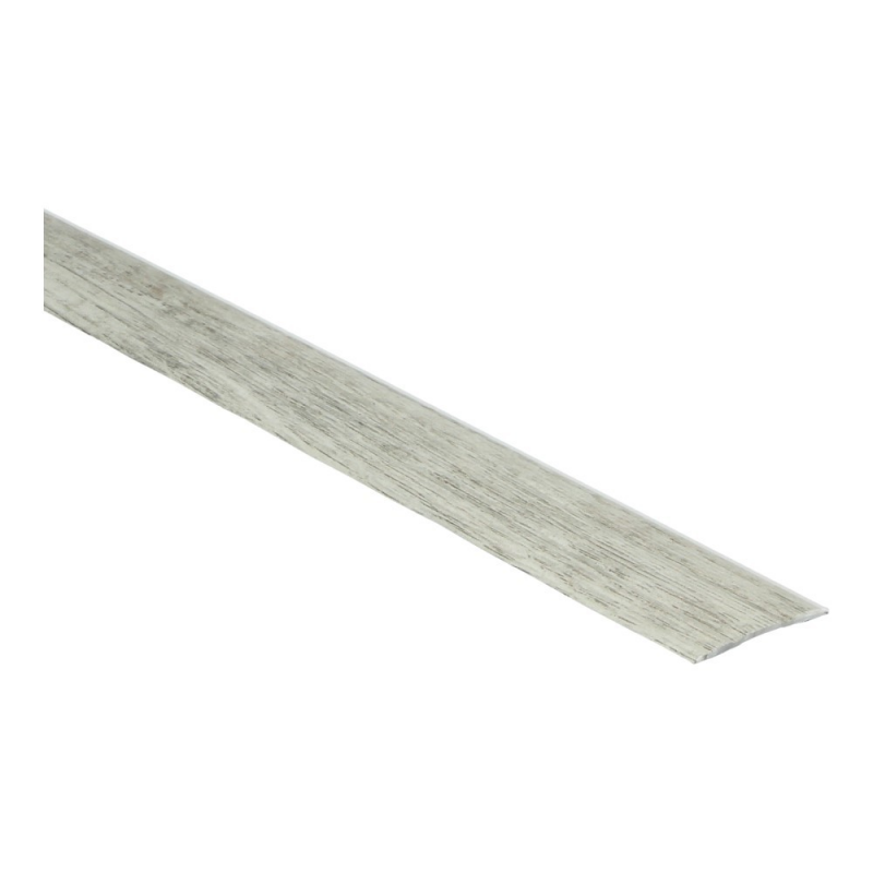 lichte grijs eiken decoratieve aluminium afwerkingsstrip met houtnerfstructuur voor vloerbedekking en laminaat