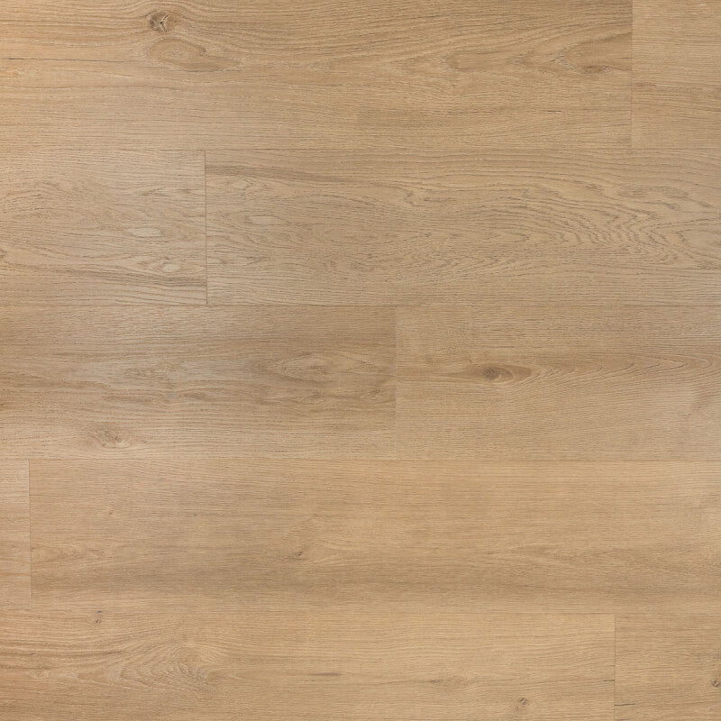 licht beige eiken vloer met natuurgetrouwe houtstructuur en brede planken in rechthoekig patroon