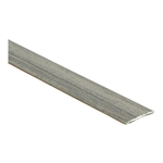 Overgangsstrip met lichtgrijs aluminium look en subtiele verticale structuur, geschikt voor vloeren zoals laminaat, parket of pvc.