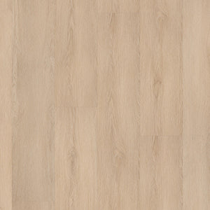 licht beige eiken vloer met fijne houtnerfstructuur en brede planken in recht gelegd patroon zonder zichtbare noesten