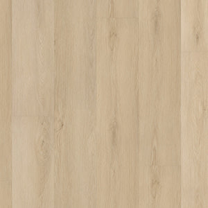 licht eiken vloer met brede planken en fijne houtstructuur, natuurlijke nerf en zachte grijzige ondertoon in een recht gelegd patroon