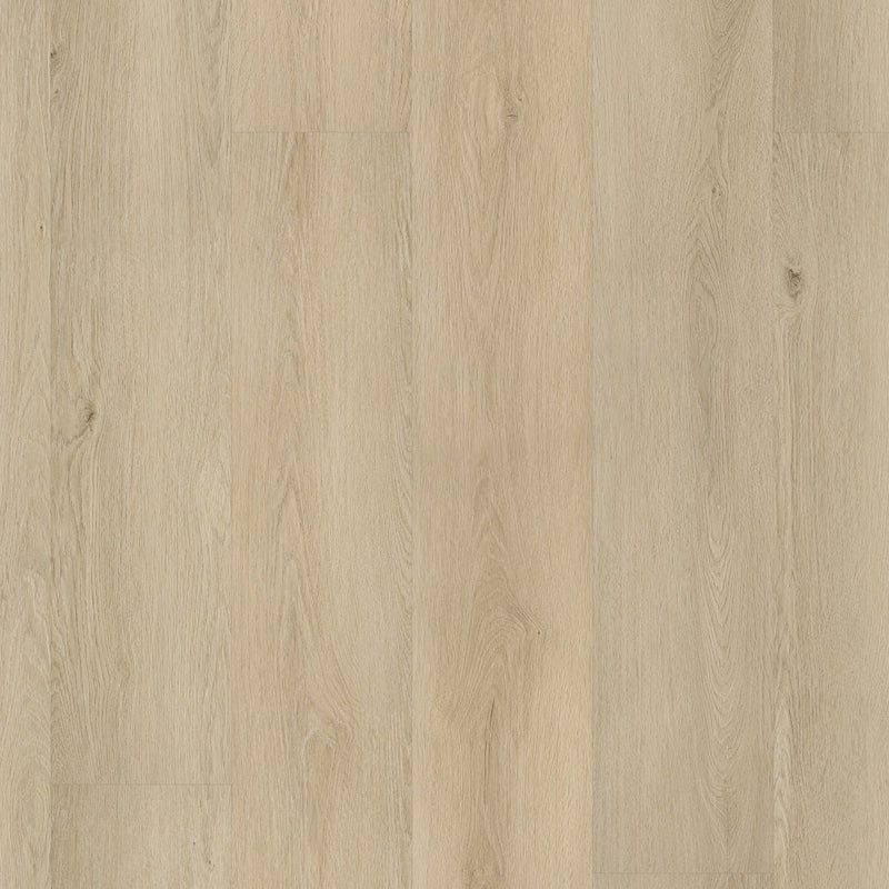licht eiken vloer met brede planken en een natuurlijke houtstructuur, subtiele nerven en knoesten zichtbaar, lichte beige ondertoon met zachte grijstinten