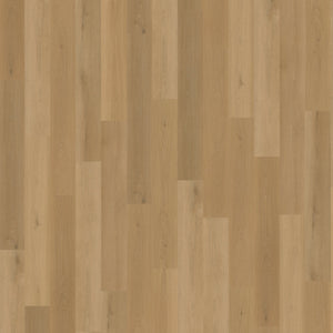 lichte eiken vloer met brede planken en een fijne, natuurlijke houtstructuur met subtiele noesten en kleurvariaties in warme beige tinten