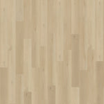 lichte beige eiken vloer met een naturel houtstructuur en recht gelegd patroon bestaande uit smalle, lange planken