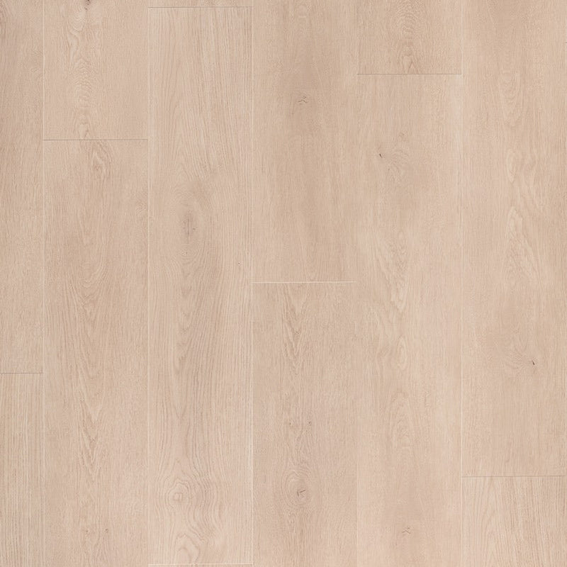 licht beige eiken vloer met brede planken en subtiele houtnerfstructuur